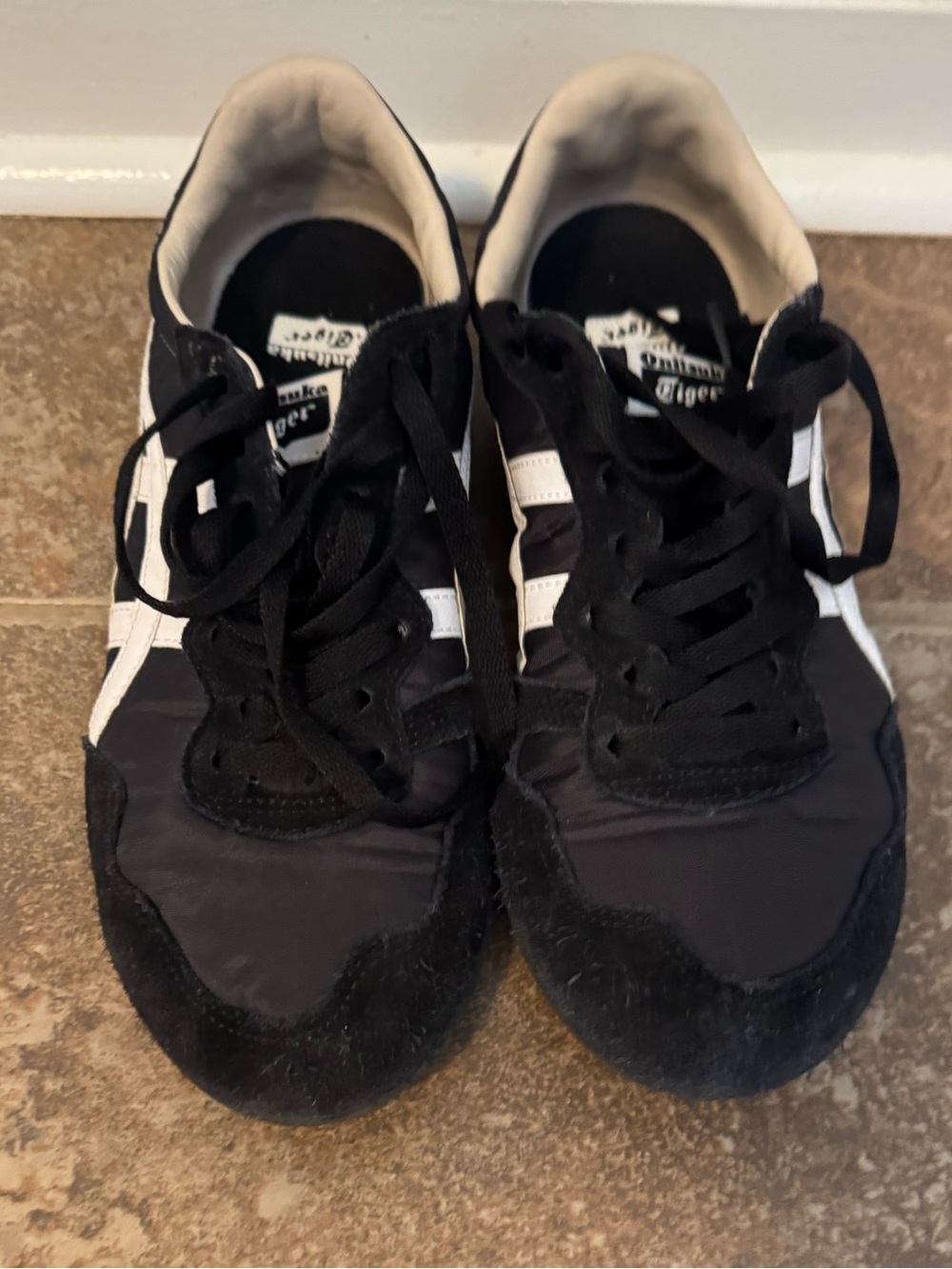 Onitsuka Tiger by Asics Kids Black and White Retro Sneakers